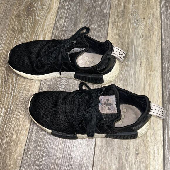 Adidas NMD R1 Womens US Size 7.5 Black White Athletic Sneaker Shoes BD8026 - Picture 6 of 11
